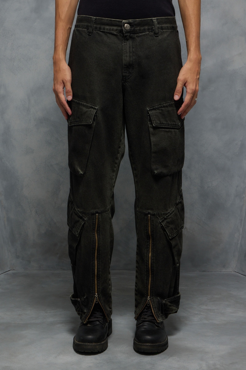 JEANS CARGO EXTREME SMOKED LABEL                                                                     