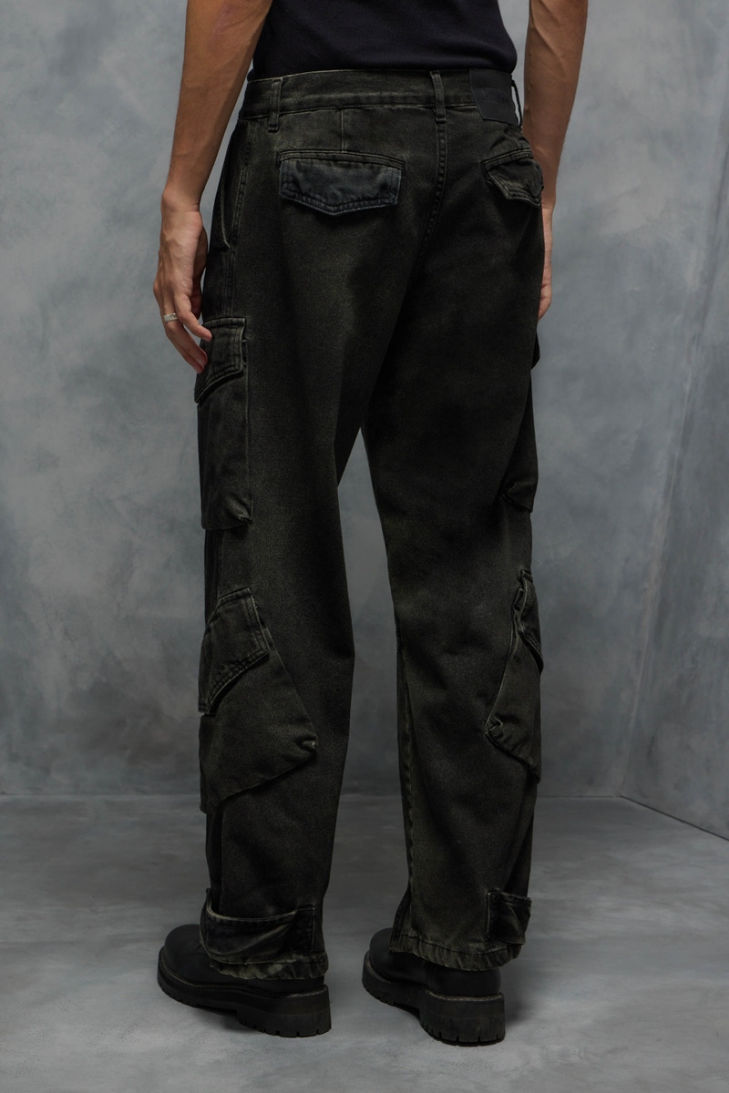 JEANS CARGO EXTREME SMOKED LABEL                                                                     