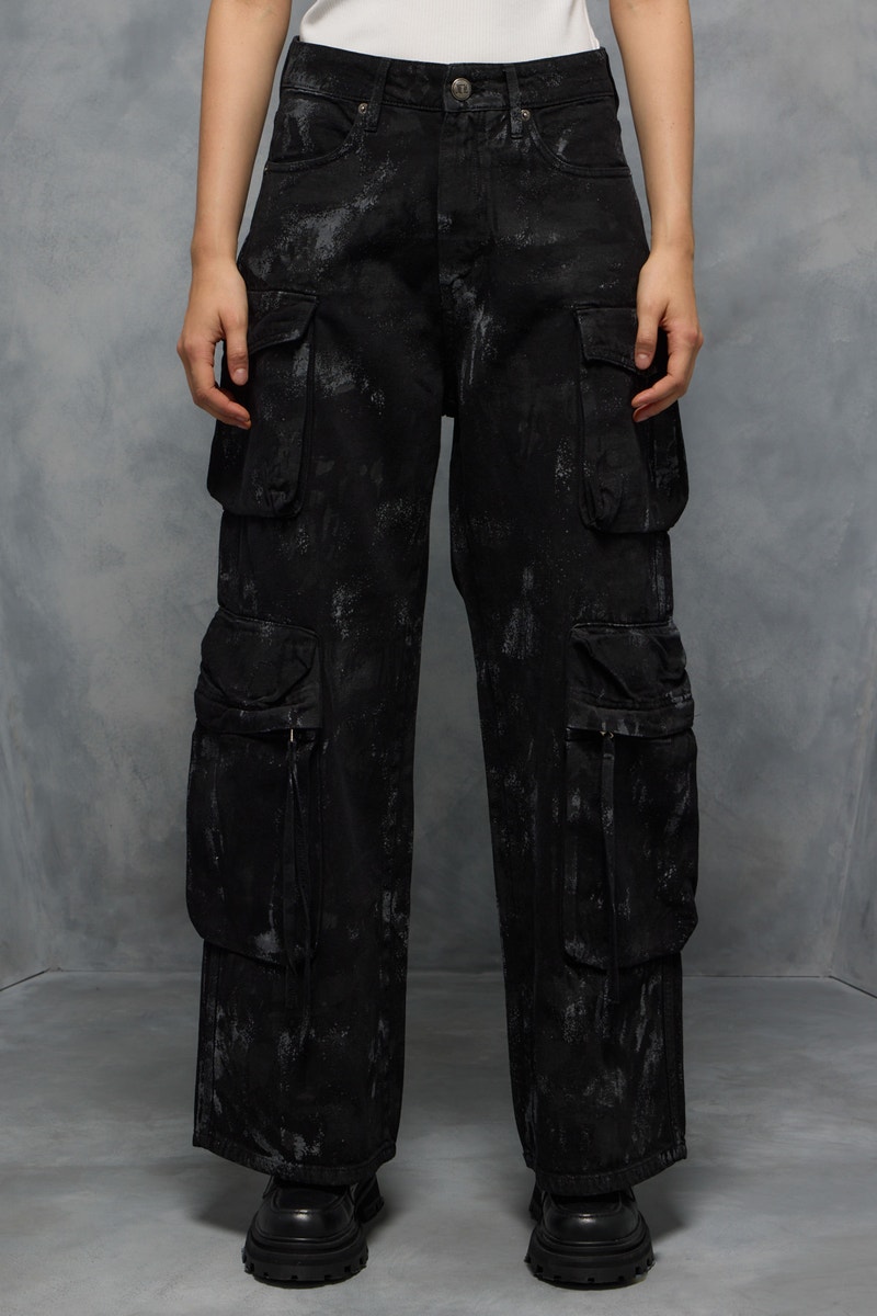 JEANS CARGO PAINTED LABEL                                                                            