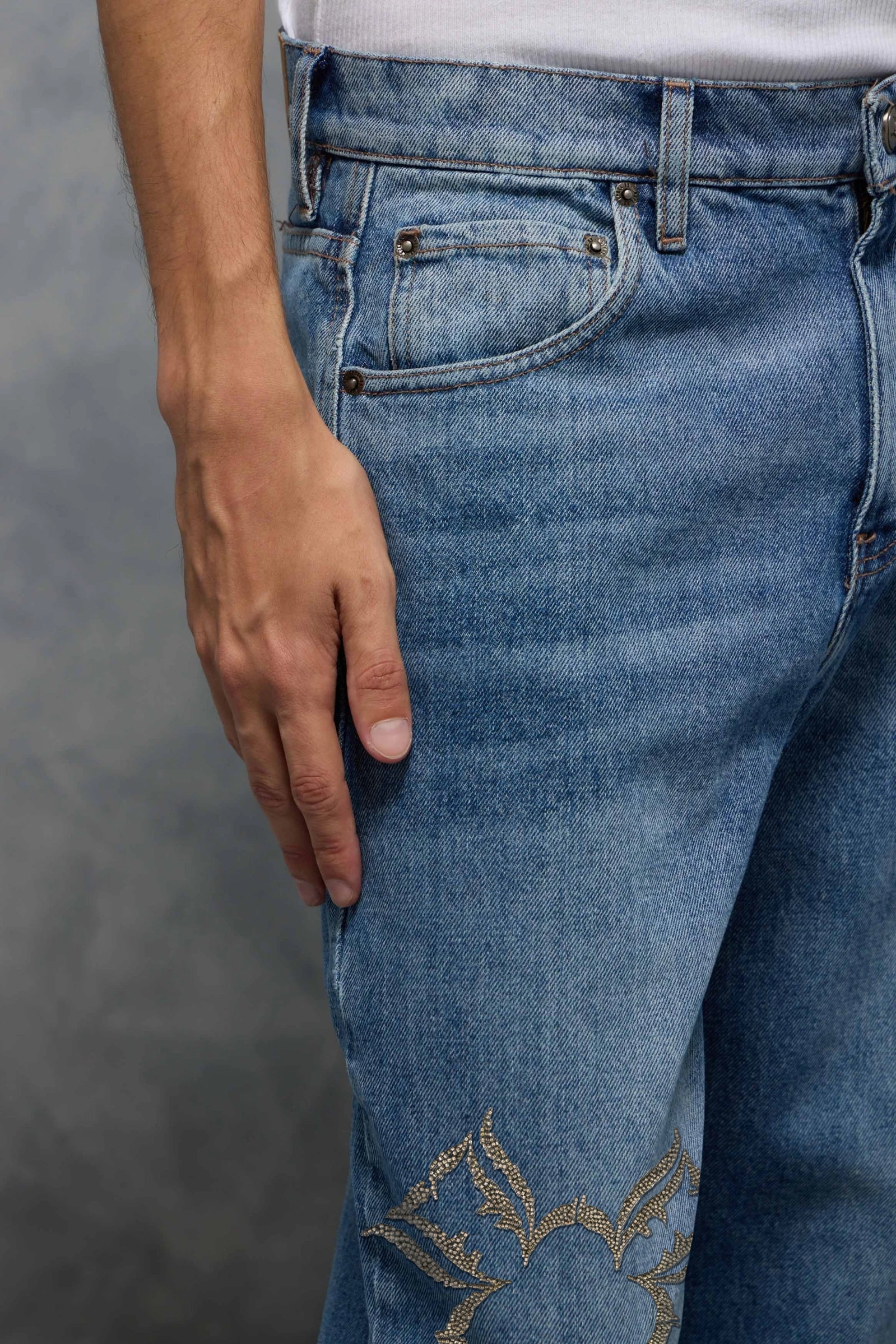 JEANS REAPER BLUE BAF LABEL                                                                          