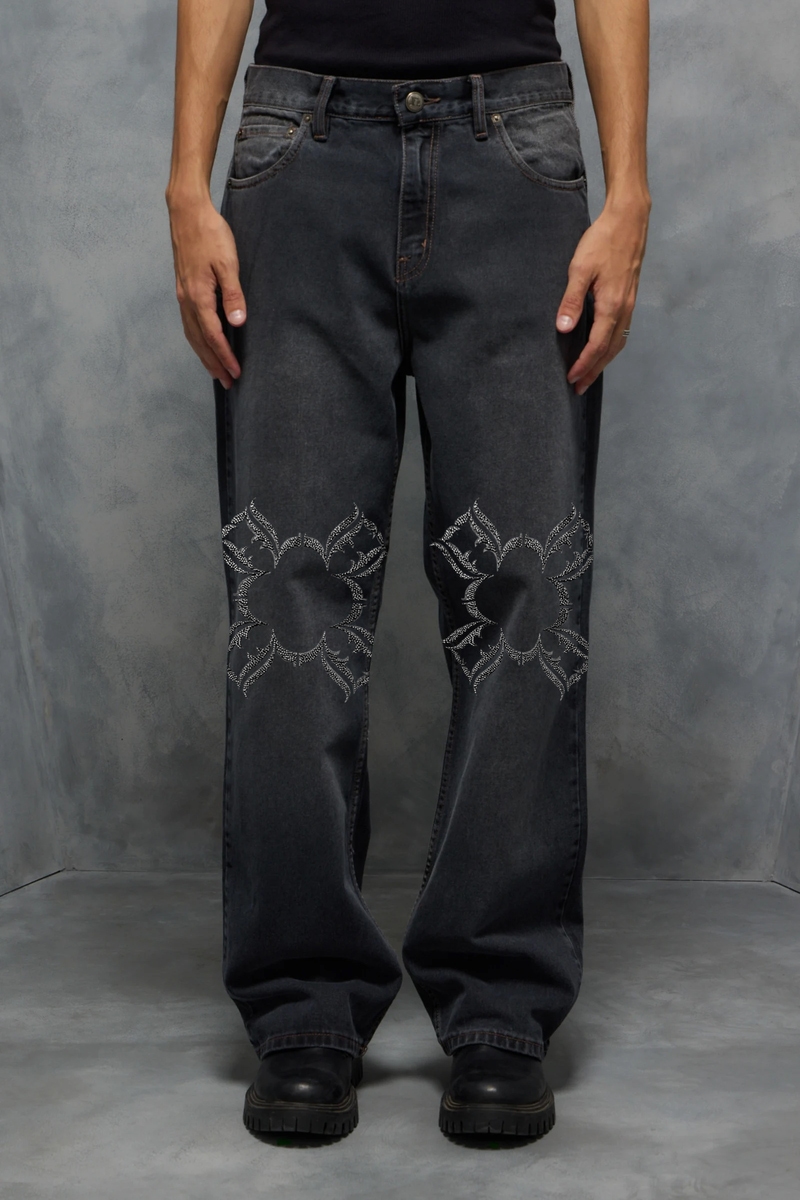 JEANS REAPER SMOKED BAF LABEL                                                                        