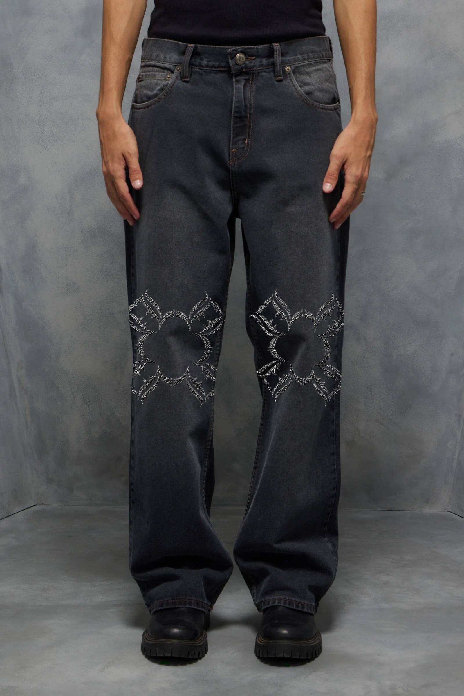 JEANS REAPER SMOKED BAF LABEL                                                                        