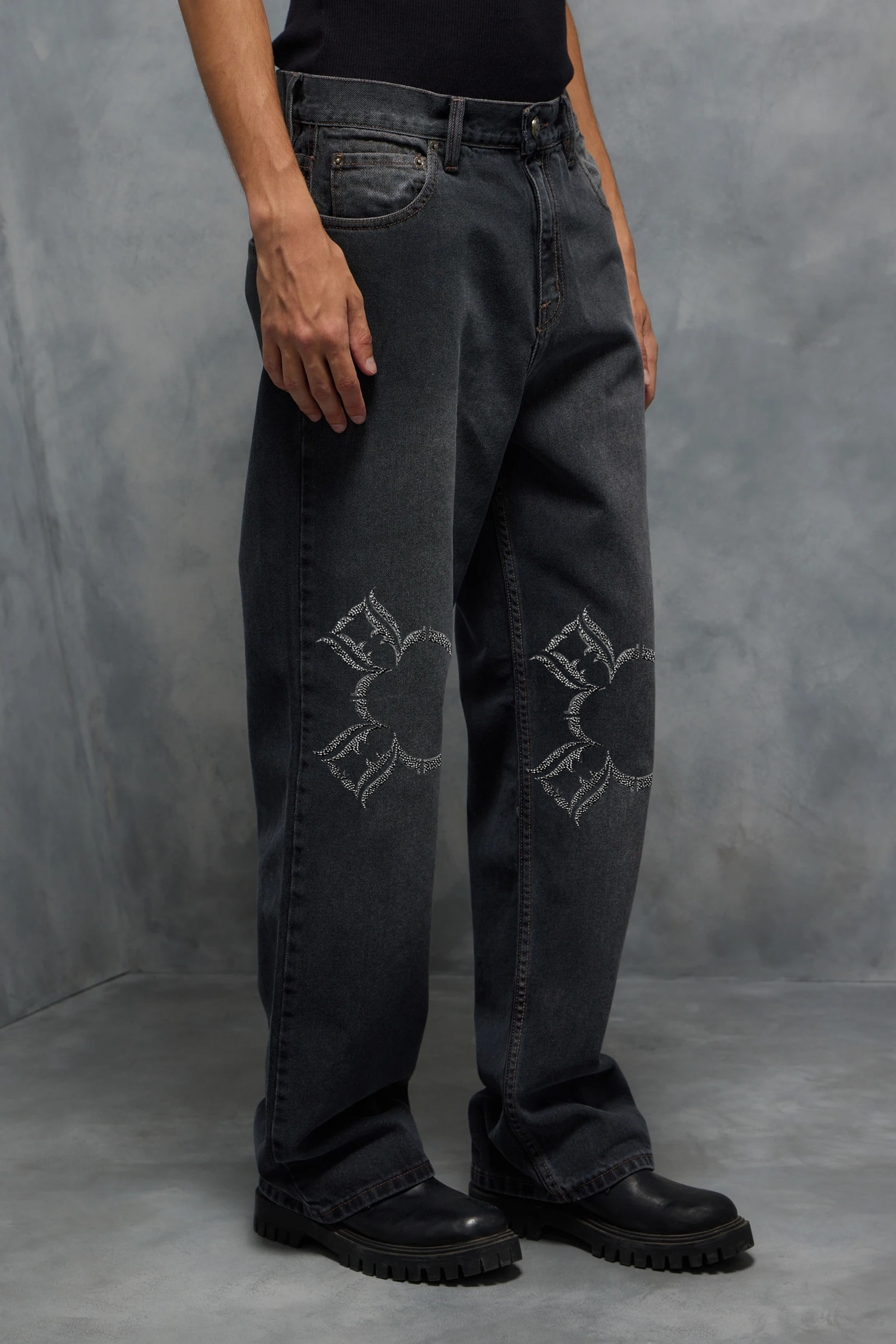 JEANS REAPER SMOKED BAF LABEL                                                                        